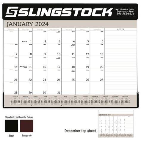 Personalised Vinyl Desk Pad Calendars Custom Printed Calendars