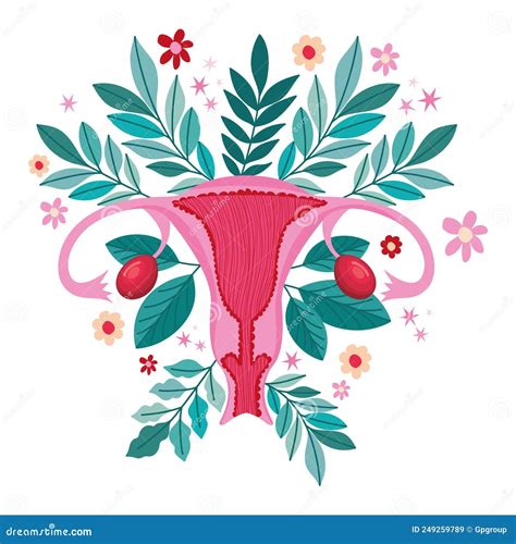 Pink Uterus Illustration Stock Vector Illustration Of Vector 249259789