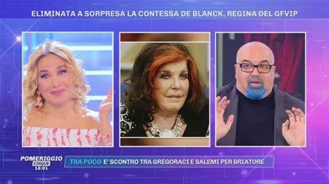 GFVIP Eliminata A Sorpresa La Contessa De Blanck Pomeriggio Cinque