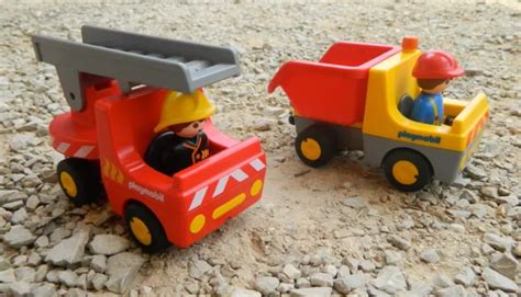 Lot Playmobil Camions Benne Et Pompier Eur Picclick Fr