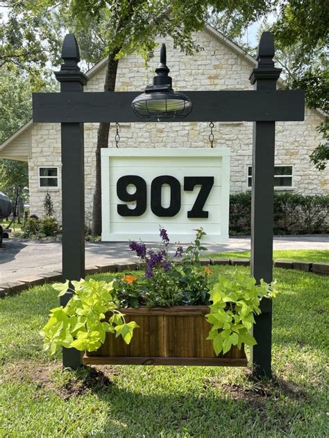 Diy Address Planter Sign Home Address Yard Sign Driveway Entrance