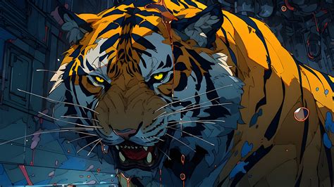 Angry Tiger Cartoon Desktop Wallpaper - Tiger Wallpaper Desktop