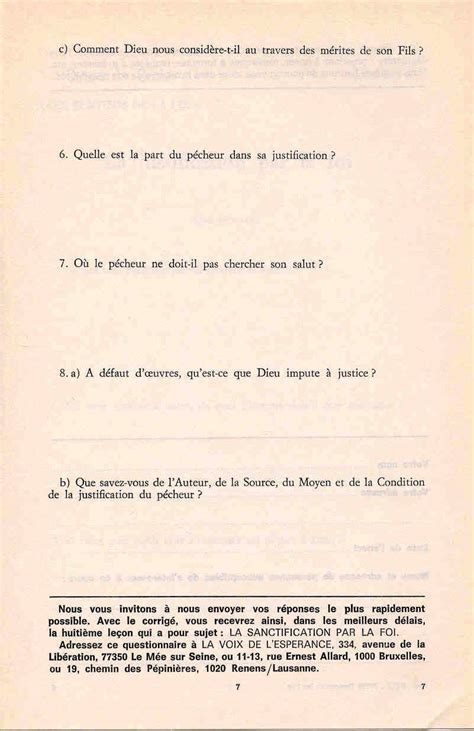 La Voix De L Esp Rance La Justification Par La Foi