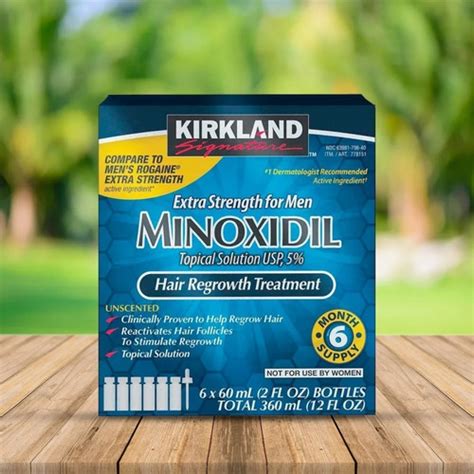 Minoxidil Kirkland 5 Solución Tópica 6 Meses Ml Sf M1 Envío Gratis