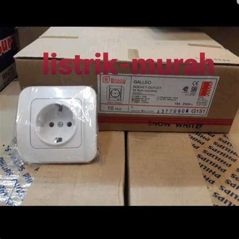 BROCO GALLEO G151 55S STOP KONTAK NON CP PUTIH SOCKET OUTLET INBOW IB