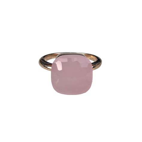 Anello Cube Con Cristallo Rosa Patricia Papenberg Jewelry