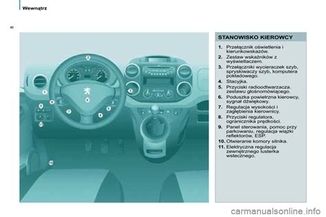 Peugeot Partner Tepee Instrukcja Obs Ugi In Polish Pages