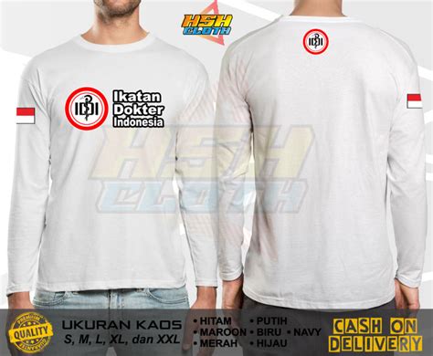 Baju Kaos Pria Distro Sablon DTF IDI Ikatan Dokter Indonesia Lengan