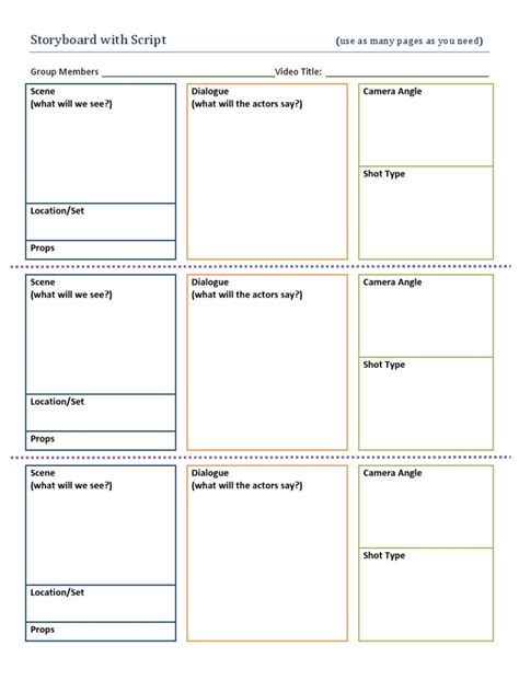 video storyboard template  computers technology engineering