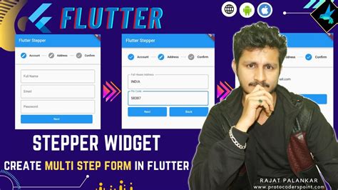 Create Multi Step Form In Flutter Stepper Widget In Flutter Stepper