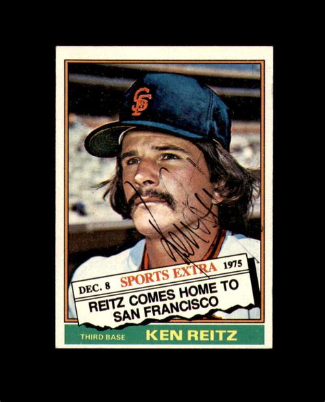 Ken Reitz Hand Signed Topps Traded San Francisco Giants