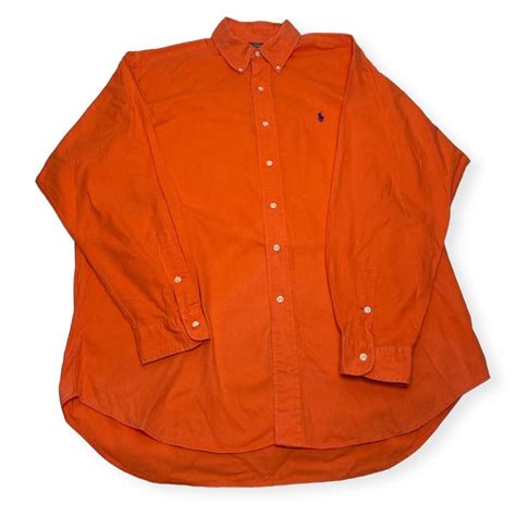 Vintage Ralph Lauren Blaire Orange Over Shirt Depop