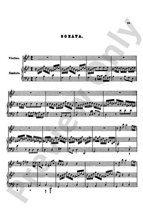 Bach Various Works Sonata For Violin Or Flute And Clavier G Minor