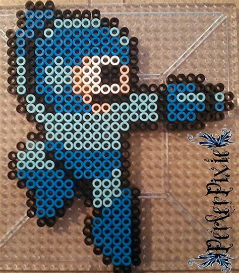 Mega Man By Perlerpixie On Deviantart Perler Bead Patterns Beading Patterns Melty Beads