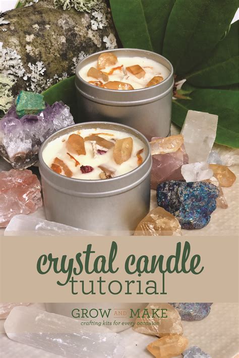 DIY Crystal Candle Tutorial - Grow and Make LLC | Candle tutorial, Food ...