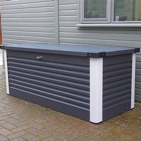 Coffre De Jardin En M Tal Anthracite L Patio Box Trimetals