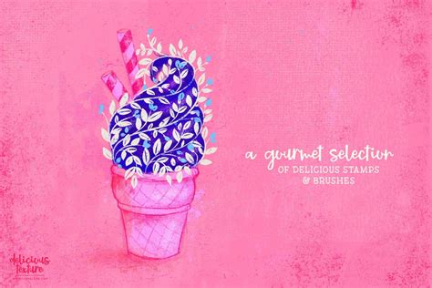 Delicious Texture Brushes Stamps For Procreate Design Cuts