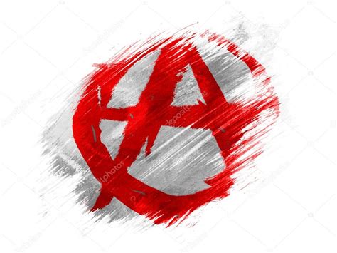 Anarchy Symbol Painted N Painted With Brush On White Background ⬇ Stock