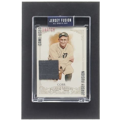 Ty Cobb 2021 Jersey Fusion Game Used Swatch TCSJ Pristine Auction