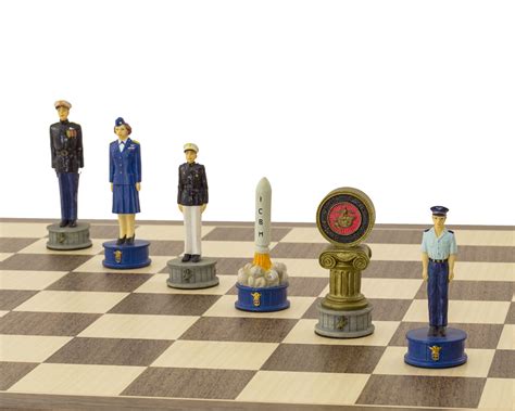 The Air Force Vs Marines Hand painted themed Chess set by Italfama [RCPB335] - £182.99 - The ...