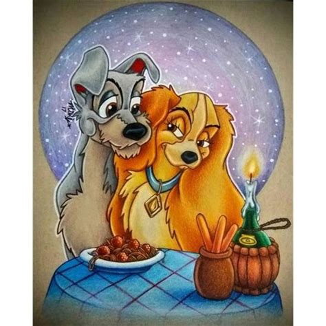 Yeesam Art Peinture De Diamant D Dame Et Le Clochard Disney Diy