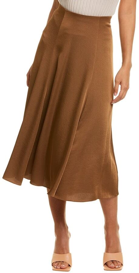 Vince Paneled Midi Skirt Shopstyle