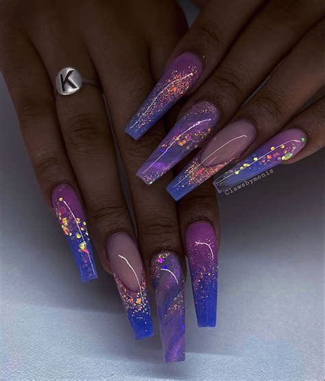 Fairy Pink And Purple Nails By Clawsbymenisusing Glitterbels