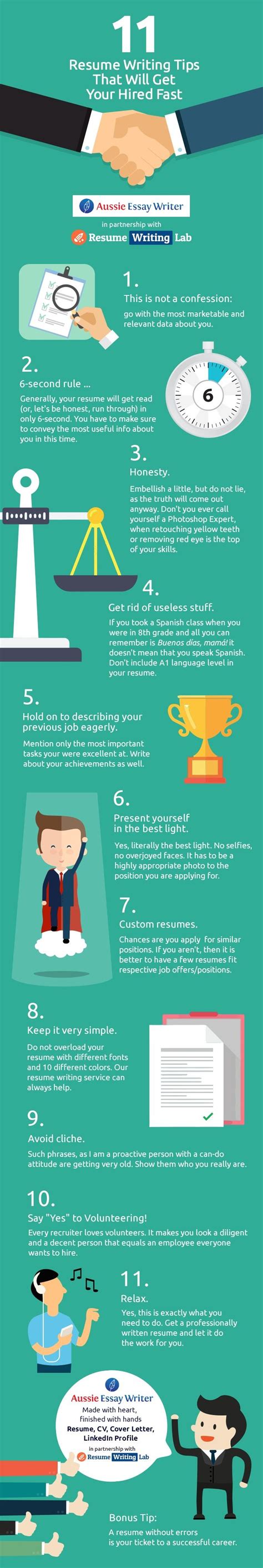 Resume Writing Tips That Will Get You Hired Fast Infographic E