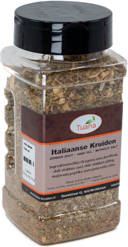 Tuana Kruiden Italiaanse Kruiden Mp0100 80 Gram Bol