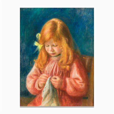 Jean Renoir Sewing (1899–1900), Pierre Auguste Renoir Art Print by Fy ...