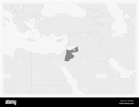 Middle East Map Black And White