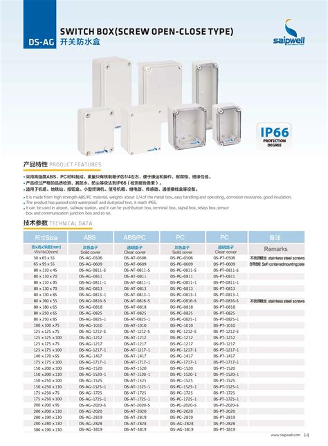 Saipwell Ip66 Outdoor Abs Plastic Enclosure Interval Box For The