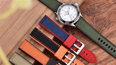 Juelong New Style Hybrid Sailcloth Fkm Rubber Watch Strap Mm Mm