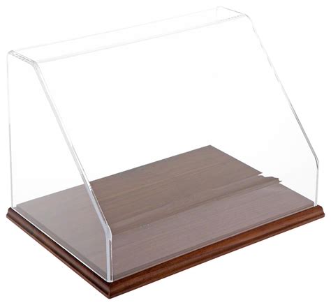 Plymor Clear Acrylic Slant Front Display Case 12 W X 8 D X 8 H