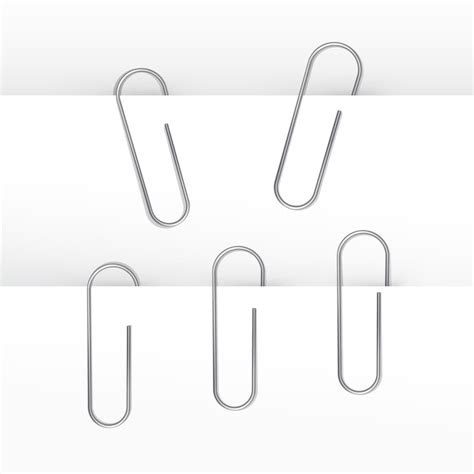 Premium Vector Set Of Paper Clips Isolated On White