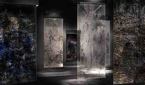 Engraved Plexiglass AudioVisual Art Installation - SLABS - Feonic Invisible Speaker Technology