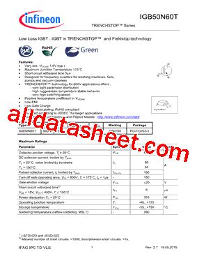 Igb N T Datasheet Pdf Infineon Technologies Ag