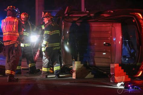 Firefighters Extricate Driver Trapped In Rollover Crash In Mchenry