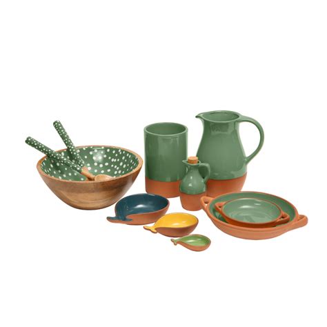 Sintra Glazed Terracotta Oil Drizzler Green Dexam