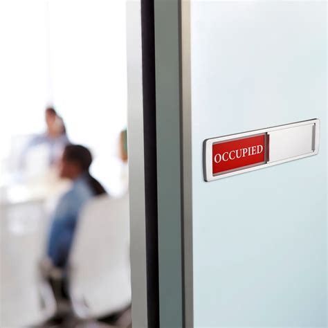 1pc Bathroom Door Vacant Occupied Sign Magnetic Slider Privacy Sign ...