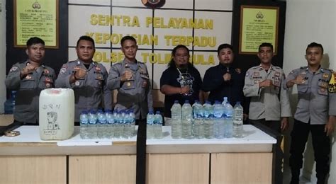 Terjaring Operasi Puluhan Botol Miras Diamankan Polsek Tolinggula