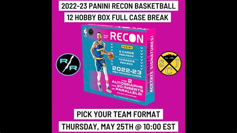 2022 23 Panini Recon Basketball 12 Hobby Box Full Case Break 525 10