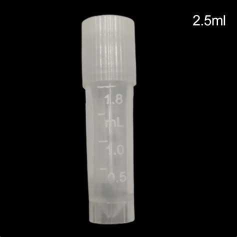 Polypropylene Cryo Vial 1 8 ML Transparent Sterile Size 3 Cm Screw