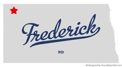 Map of Frederick, ND, North Dakota