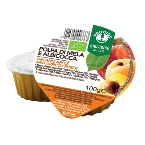 Organic Apple And Apricot Pulp Probios G Farmacia Loreto