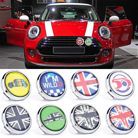 Car 3d Metal Front Grille Emblem Badge Sticker For Mini Cooper S Jcw