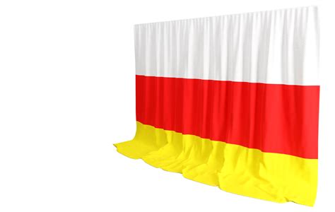 South Ossetia Flag Curtain In D Rendering Called Flag Of South Ossetia