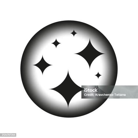 Shiny Sphere With Sparkles Magic Crystal Ball Vector Illustration Eps