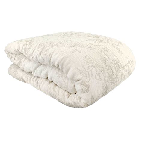 piece neutral embroidered comforter set fullqueen