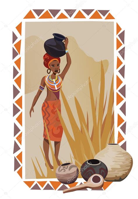 African Woman Stock Vector By Dayzeren 8711517